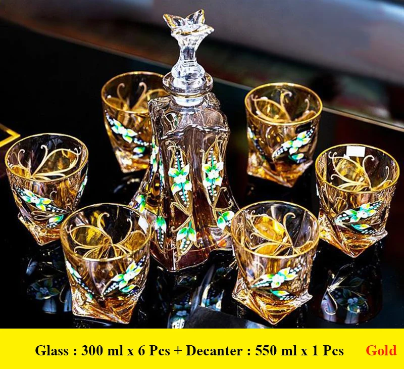 Whiskey Decanter And Glasses Bar Set, Includes Whisky Decanter And 6 Cocktail Glasses - 7 Piece Set 200903-21
Whiskey Decanter And Glasses Bar Set, Includes Whisky Decanter And 6 Cocktail Glasses - 7 Piece Set 200903-21