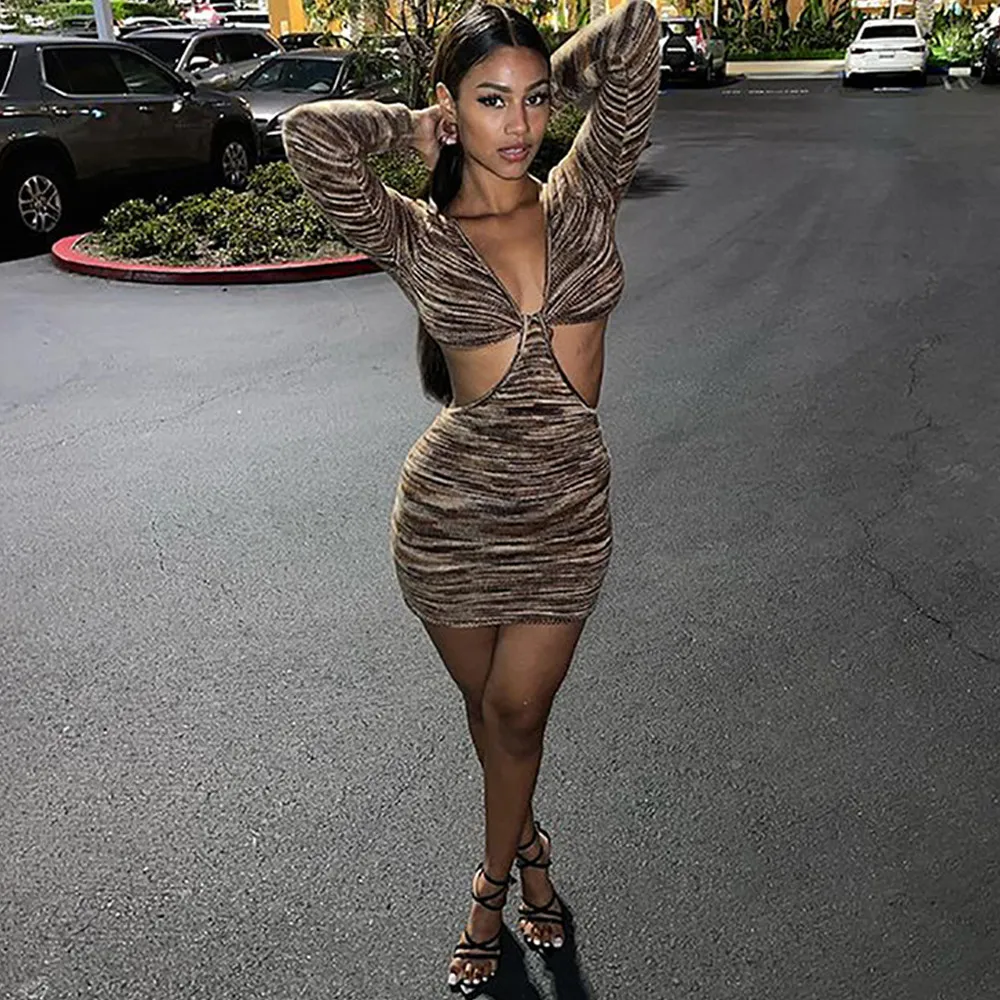 Aesthetic Print Streetwear Rib Knit Dress Women Chic Long Sleeve Deep V Neck Bandage Dresses Autumn Waist Band Cut Out Vestido
Aesthetic Print Streetwear Rib Knit Dress Women Chic Long Sleeve Deep V Neck Bandage Dresses Autumn Waist Band Cut Out Vestido