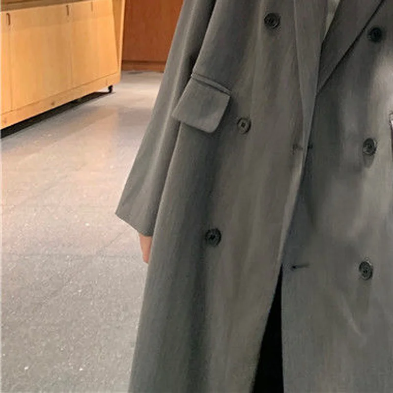 Solid Trench Women Pockets Spring Autumn Korean Style Chic Trendy Popular Leisure Elegant All-match Ulzzang College Students Ins
Solid Trench Women Pockets Spring Autumn Korean Style Chic Trendy Popular Leisure Elegant All-match Ulzzang College Students Ins