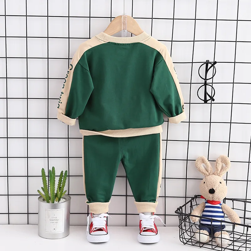 Baby Boy Clothes New Children Long Sleeve Suit Girl Round Collar 2 Piece Set Outfits Kids Sweater Sports Casual Sportswear | Мать и