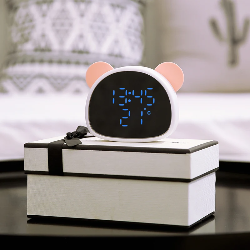 Cute Cartoon Digital Clock Led Date Temperature Intelligent Lcd Bedroom Glow Tube Digital Clock Horloge Home Decor Clock DB60SZ
Cute Cartoon Digital Clock Led Date Temperature Intelligent Lcd Bedroom Glow Tube Digital Clock Horloge Home Decor Clock DB60SZ