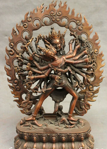 Fast shipping 12" Tibet Buddhist Pure Bronze Mandkesvara Guhyasamaja In Yab-Yum Buddha Statue
Fast shipping 12" Tibet Buddhist Pure Bronze Mandkesvara Guhyasamaja In Yab-Yum Buddha Statue
