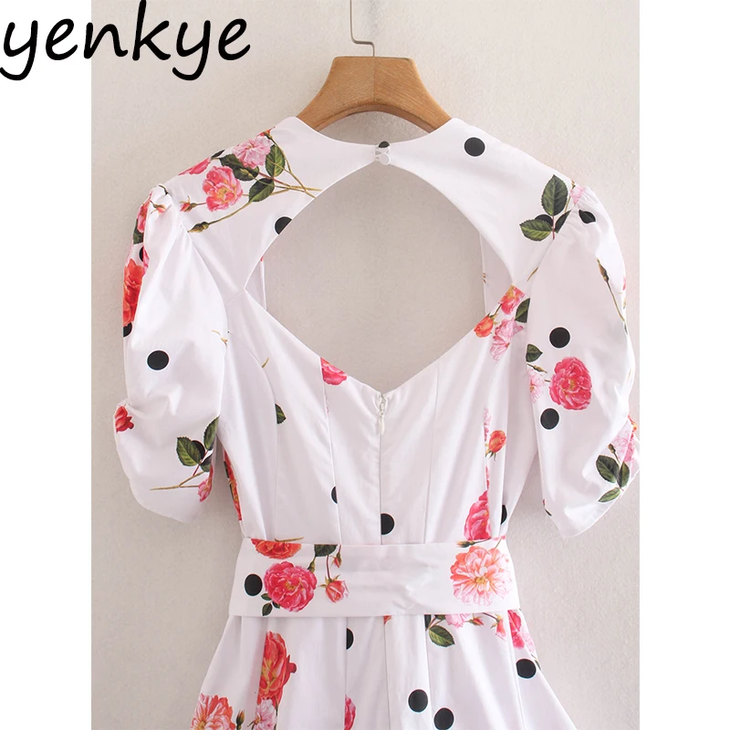 Summer Women Sexy Rose Floral Print V Neck Puff Sleeve Sashes A-line Mini Elegant Lady Romantic Party Dresses
Summer Women Sexy Rose Floral Print V Neck Puff Sleeve Sashes A-line Mini Elegant Lady Romantic Party Dresses