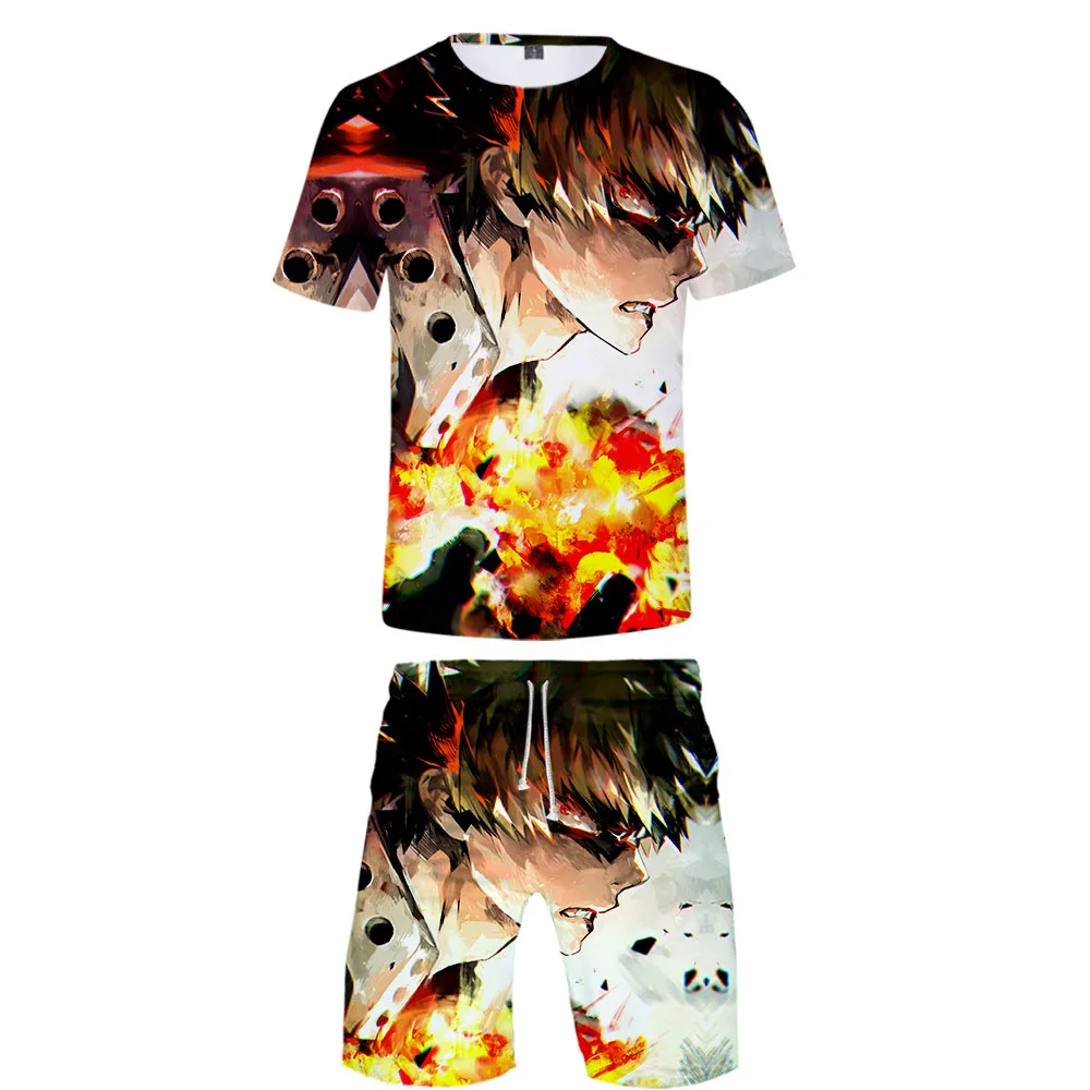 My Hero Academia And Saint Seiya Two Pieces Sets 2019 Men 3D Anime Tshirt + Shorts Suit Summer Tees High Quality Men Clothing 
My Hero Academia And Saint Seiya Two Pieces Sets 2019 Men 3D Anime Tshirt + Shorts Suit Summer Tees High Quality Men Clothing