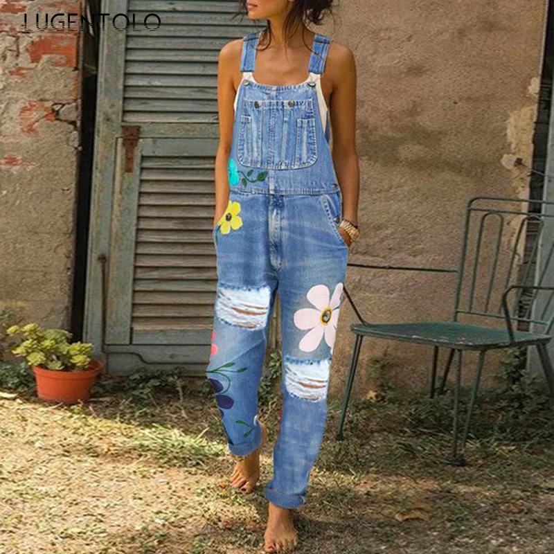 Lugentolo Spring Women Overalls Jeans Summer Loose Printed Denim Pocket Casual Female Fashion Street Straight Long Jeans
Lugentolo Spring Women Overalls Jeans Summer Loose Printed Denim Pocket Casual Female Fashion Street Straight Long Jeans