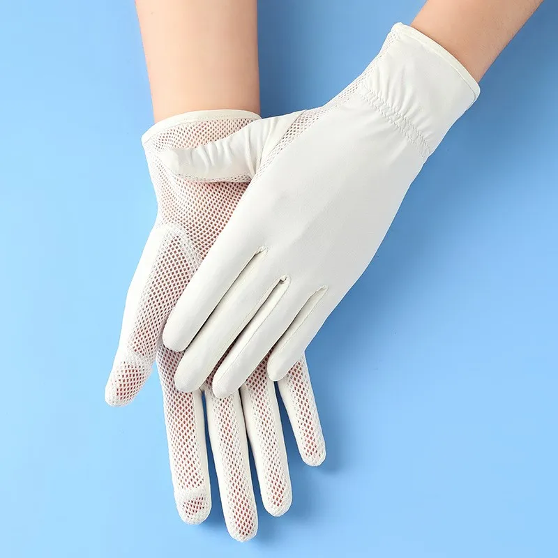 Women Summer Gloves Anti Uv Cold Silk Gloves Thin Breathable Mesh Fingers Can Open Driving Gloves
Women Summer Gloves Anti Uv Cold Silk Gloves Thin Breathable Mesh Fingers Can Open Driving Gloves