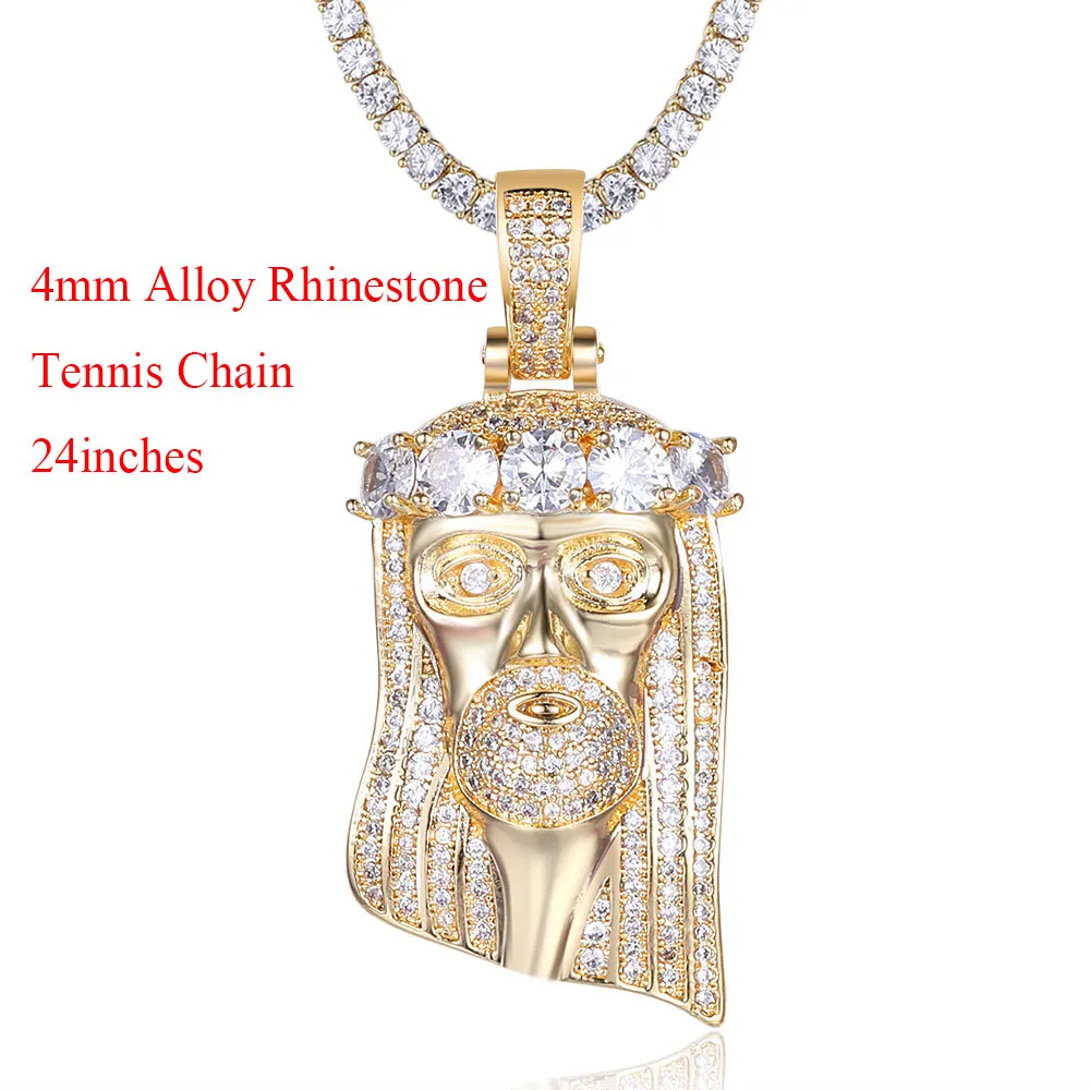 100% Micro Zircon Hip Hop Religious Jesus God Pendant Necklace For Men Jewelry Custom Accept Zircon Tennis Chain Gift
100% Micro Zircon Hip Hop Religious Jesus God Pendant Necklace For Men Jewelry Custom Accept Zircon Tennis Chain Gift