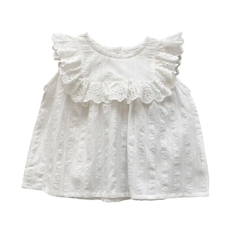 Cute Korean Version T-Shirt Age For 1 - 6 Years Baby Girls White Lace Tee Shirt 2021 New Summer Children Clothes Sleeveless Tops
Cute Korean Version T-Shirt Age For 1 - 6 Years Baby Girls White Lace Tee Shirt 2021 New Summer Children Clothes Sleeveless Tops