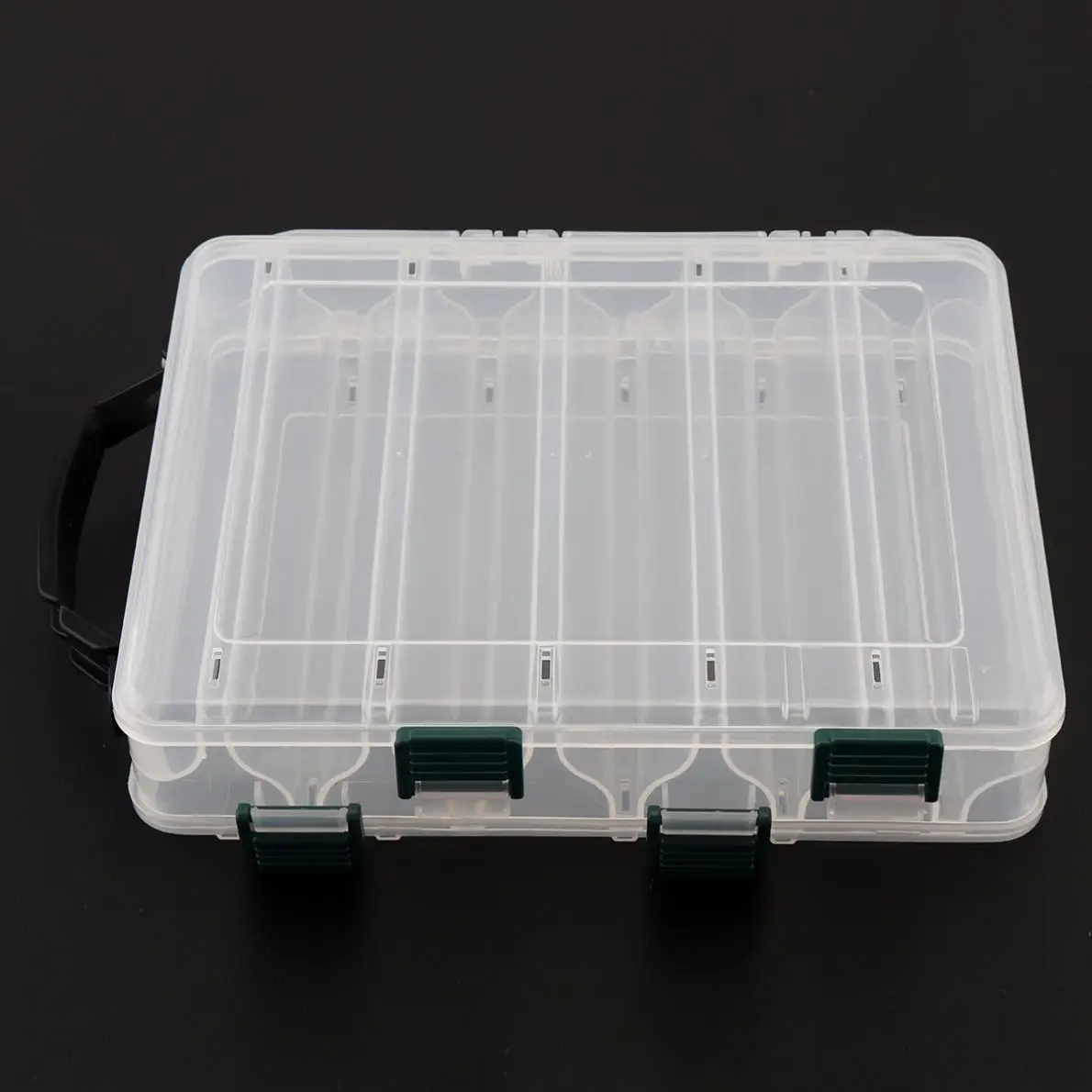 Double Side 10Compartments Shrimp Minnow Crank Fishing Lure Box Transparent Color with Handle
Double Side 10Compartments Shrimp Minnow Crank Fishing Lure Box Transparent Color with Handle