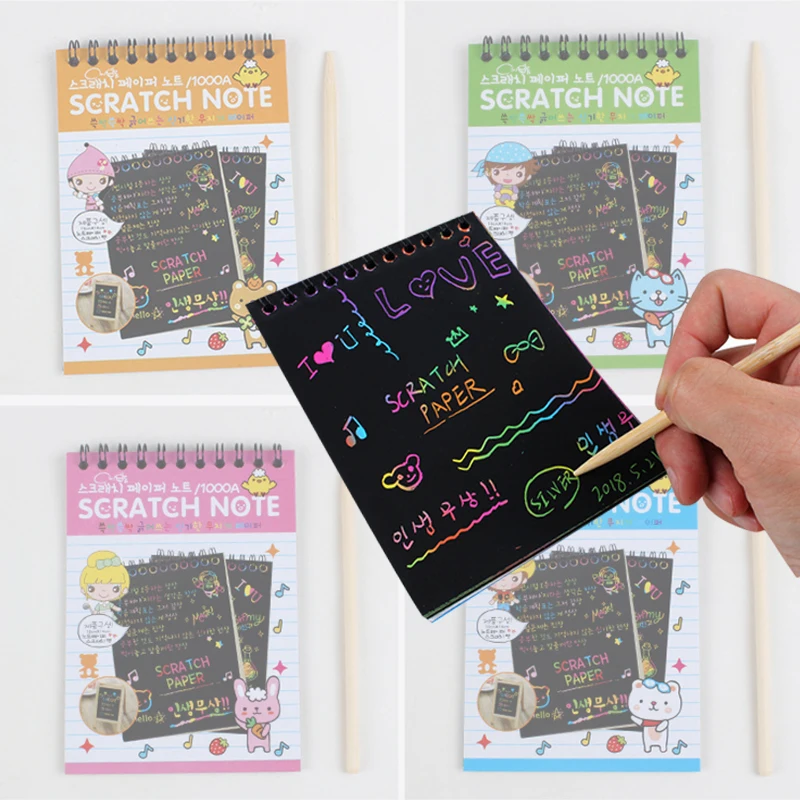 Pop Selling Cute Magic DIY Graffiti Note Book For Kids Drawing Painting Rainbow Notepad Kids Notepad Stationery Gift As Gift
Pop Selling Cute Magic DIY Graffiti Note Book For Kids Drawing Painting Rainbow Notepad Kids Notepad Stationery Gift As Gift