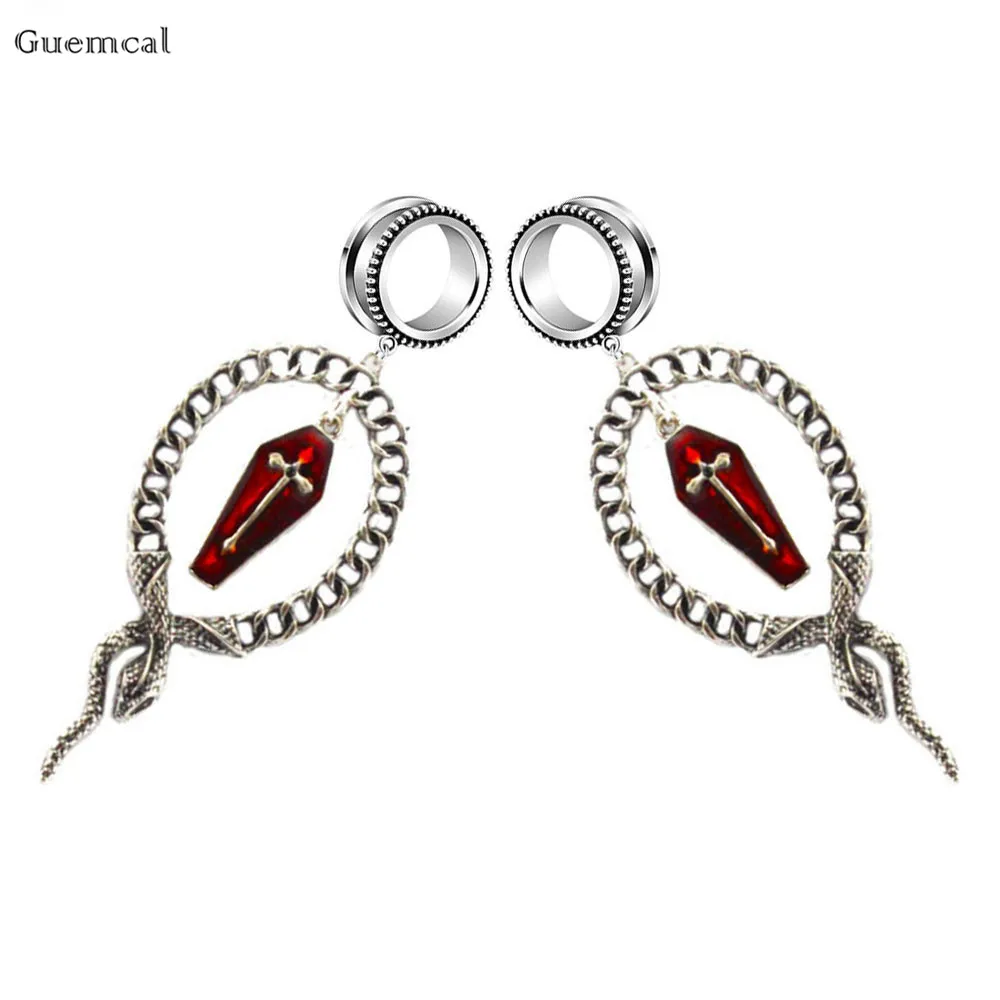 Guemcal 2pcs Explosive Personality Hollow Snake-shaped Cross Ear Expander Body Piercing Jewelry
Guemcal 2pcs Explosive Personality Hollow Snake-shaped Cross Ear Expander Body Piercing Jewelry