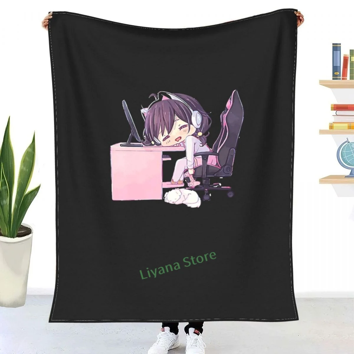 Kawaii Anime Girl, Chibi Neko Catgirl Gamer Egirl Throw Blanket 3D printed sofa bedroom decorative blanket children adult gift
Kawaii Anime Girl, Chibi Neko Catgirl Gamer Egirl Throw Blanket 3D printed sofa bedroom decorative blanket children adult gift