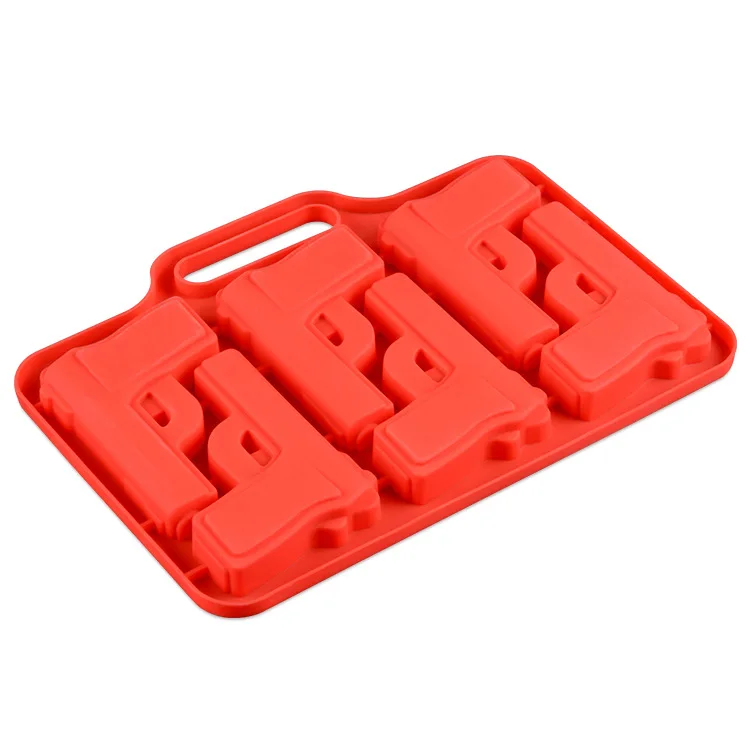 6 with pistol shape Cake chocolate silicone ice tray Food grade silicone ice tray DIY ice cube candy bar
6 with pistol shape Cake chocolate silicone ice tray Food grade silicone ice tray DIY ice cube candy bar