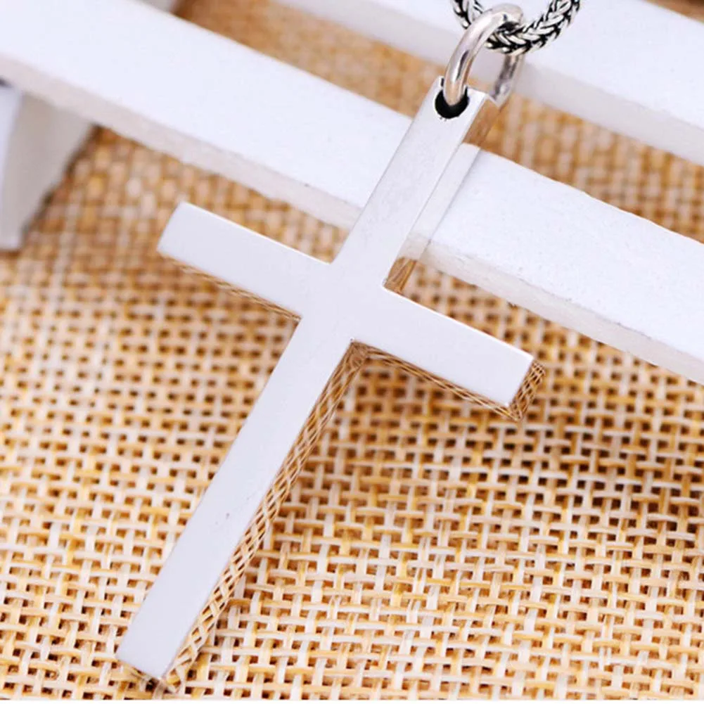 Jade Angle Solid Sterling Silver Cross Pendant Necklace For Men Jewelry Harajuku Personality Punk Hippop Gift
Jade Angle Solid Sterling Silver Cross Pendant Necklace For Men Jewelry Harajuku Personality Punk Hippop Gift