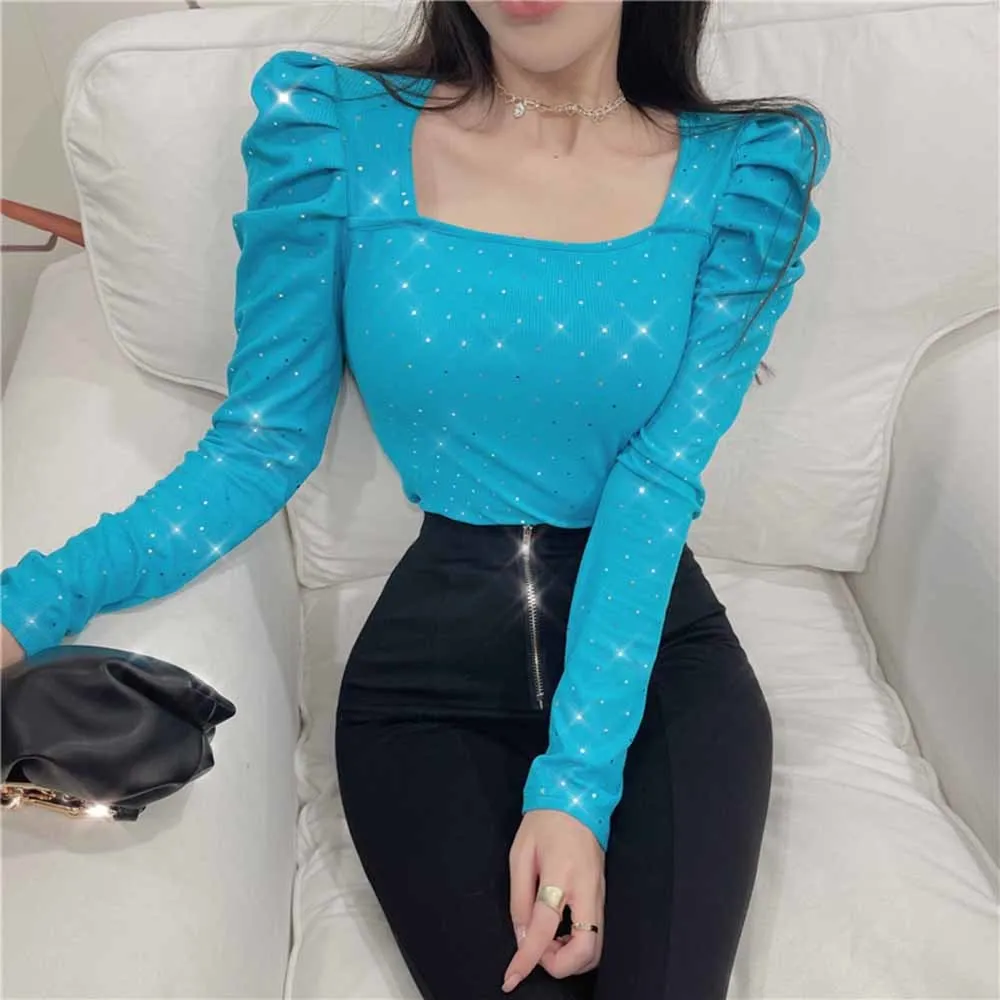 Футболка женская с квадратным вырезом, пикантный топ с пышными рукавами, повседневная Облегающая рубашка, лето 2022
Футболка женская с квадратным вырезом, пикантный топ с пышными рукавами, повседневная Облегающая рубашка, лето 2022