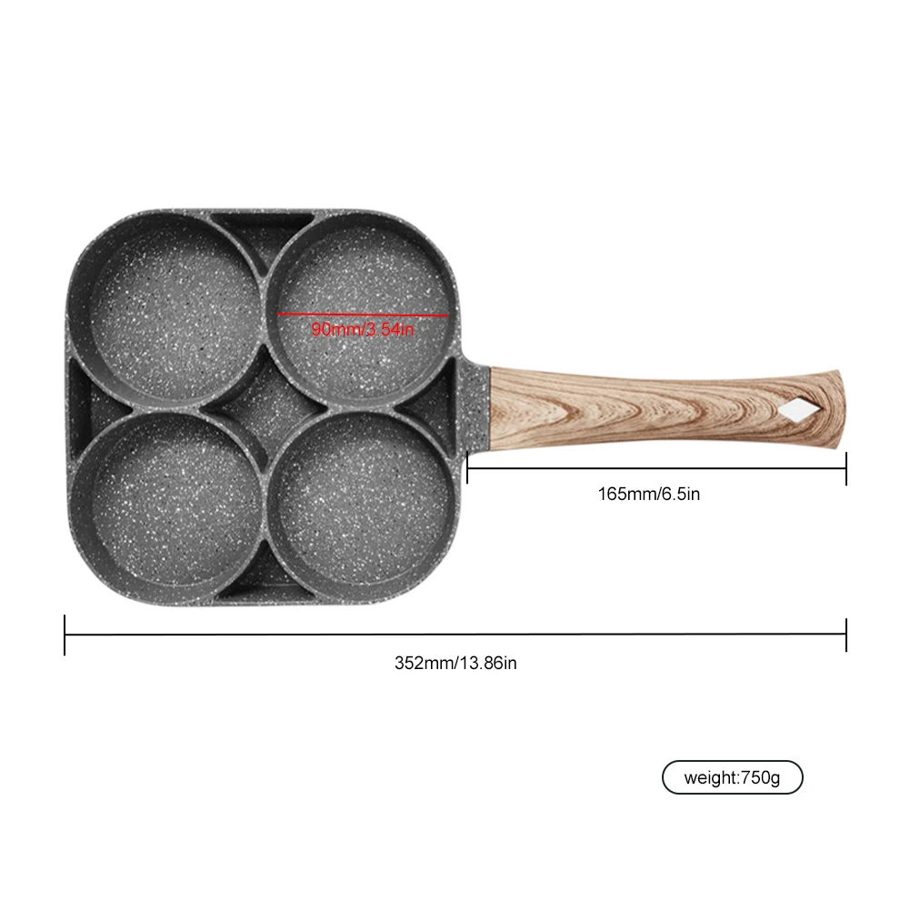 Four-hole Frying Pot Pan Thickened Omelet Non-stick Egg Pancake Steak Cooking Egg Ham Pans Breakfast Maker Cookware
Four-hole Frying Pot Pan Thickened Omelet Non-stick Egg Pancake Steak Cooking Egg Ham Pans Breakfast Maker Cookware