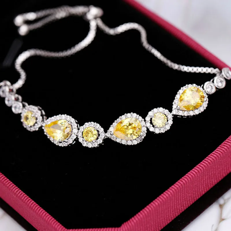 Fashion Luxury Charm Two colors Water Drop Adjustable Crystal Zircon Bracelets For Woman Elegance Wedding Gift
Fashion Luxury Charm Two colors Water Drop Adjustable Crystal Zircon Bracelets For Woman Elegance Wedding Gift