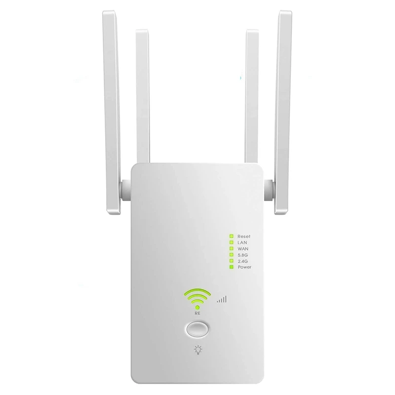 

Беспроводной Wi-Fi ретранслятор маршрутизатор AC1200 двухдиапазонный 2,4/5G 4 антенны Wi-Fi расширитель Wifi роутеры Домашняя сеть поставки-штепсельна...