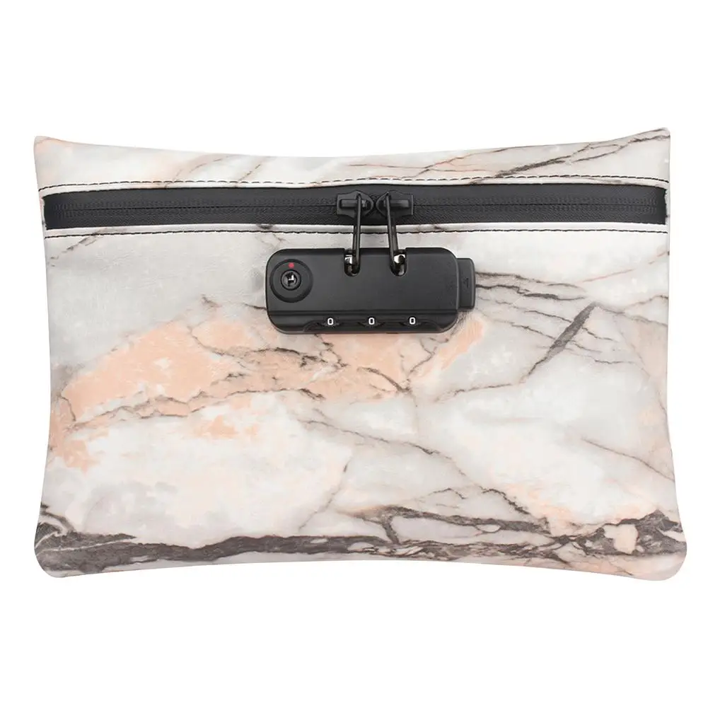 Marble Patter Activated Carbon Zippered Odor Proof Pouch With Lock Travel Handbag Container Compartments Postcards Cosmetics Bag
Marble Patter Activated Carbon Zippered Odor Proof Pouch With Lock Travel Handbag Container Compartments Postcards Cosmetics Bag