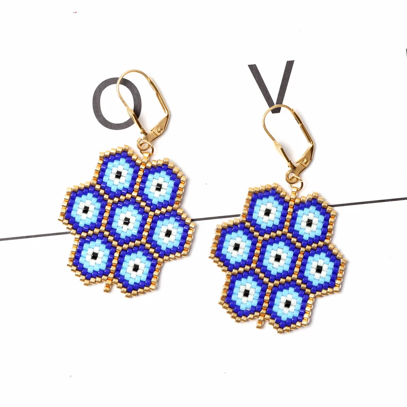 FAIRYWOO Miyuki Blue Eye Pendant Earring Bohemian Jewelry For Fashion Girls Accessories Evil Eye Pendant Handmade Gift Wholesale
FAIRYWOO Miyuki Blue Eye Pendant Earring Bohemian Jewelry For Fashion Girls Accessories Evil Eye Pendant Handmade Gift Wholesale