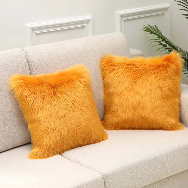 OIMG меховая бархатная накидка на подушку чехол для дивана чехлы осень 45*45 см
