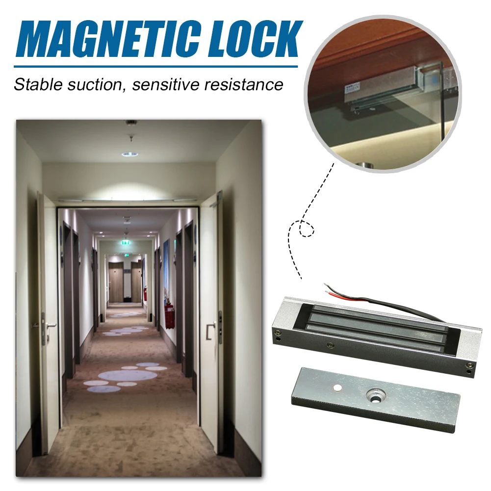 Electronic Magnetic Lock Waterproof 180KG/350lbs Aluminum Alloy Magnetic Lock DC 12V Electromagnetic for Wooden/Metal Door Acces
Electronic Magnetic Lock Waterproof 180KG/350lbs Aluminum Alloy Magnetic Lock DC 12V Electromagnetic for Wooden/Metal Door Acces