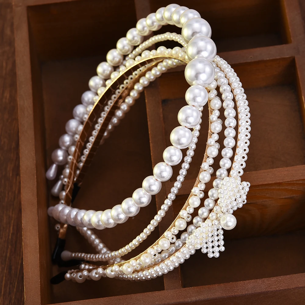 New Women Elegant Full Pearls Simple Hairbands Sweet Headband Hair Hoops Holder Ornament Head Band Lady Fashion Hair Accessories
New Women Elegant Full Pearls Simple Hairbands Sweet Headband Hair Hoops Holder Ornament Head Band Lady Fashion Hair Accessories