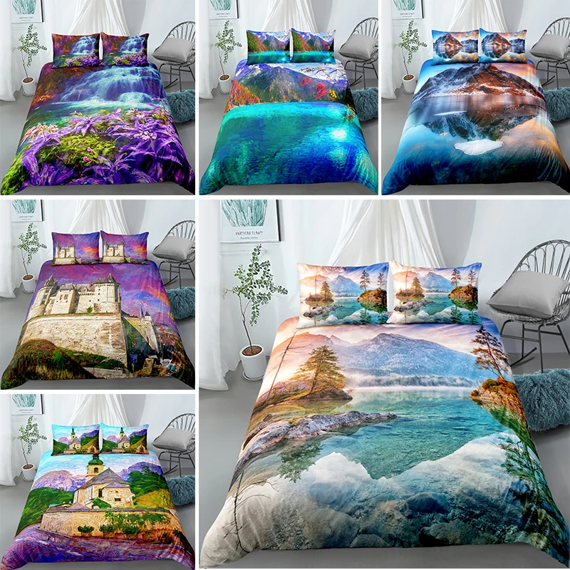 3D Beautiful Landscape Soft Bedding Set Queen King Size Quilt Covers Sets Twin Single Duvet Cover NO Bed Sheets 2/3PCS
3D Beautiful Landscape Soft Bedding Set Queen King Size Quilt Covers Sets Twin Single Duvet Cover NO Bed Sheets 2/3PCS