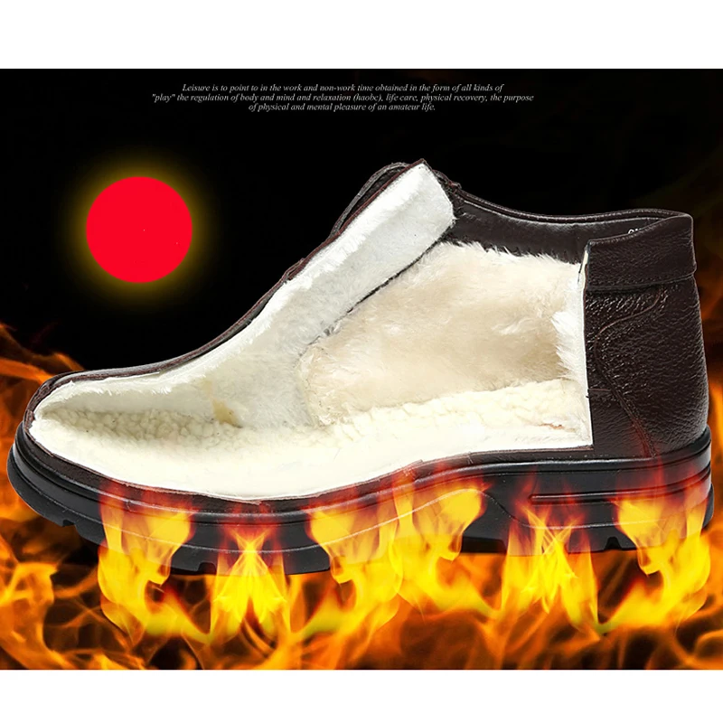 KULADA New Genuine Leather Men Boots Thick Plush Warm Men Winter Shoes Waterproof And Non-slip Men Snow Boots Zapatos Bota
KULADA New Genuine Leather Men Boots Thick Plush Warm Men Winter Shoes Waterproof And Non-slip Men Snow Boots Zapatos Bota