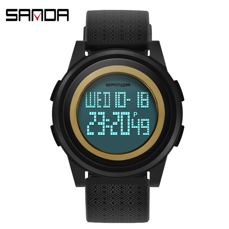 SANDA Top Brand Man Gold Watches Fashion Sport Watch Waterproof Thin Digital Watch Men Electronic Clock Chronograph reloj hombre
SANDA Top Brand Man Gold Watches Fashion Sport Watch Waterproof Thin Digital Watch Men Electronic Clock Chronograph reloj hombre