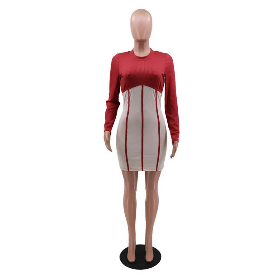 Striped Dresses for Women Mid Waist O Neck Long Sleeve Woman Dress Casual Pullover Slim Long Sleeve Female Robe 
Striped Dresses for Women Mid Waist O Neck Long Sleeve Woman Dress Casual Pullover Slim Long Sleeve Female Robe