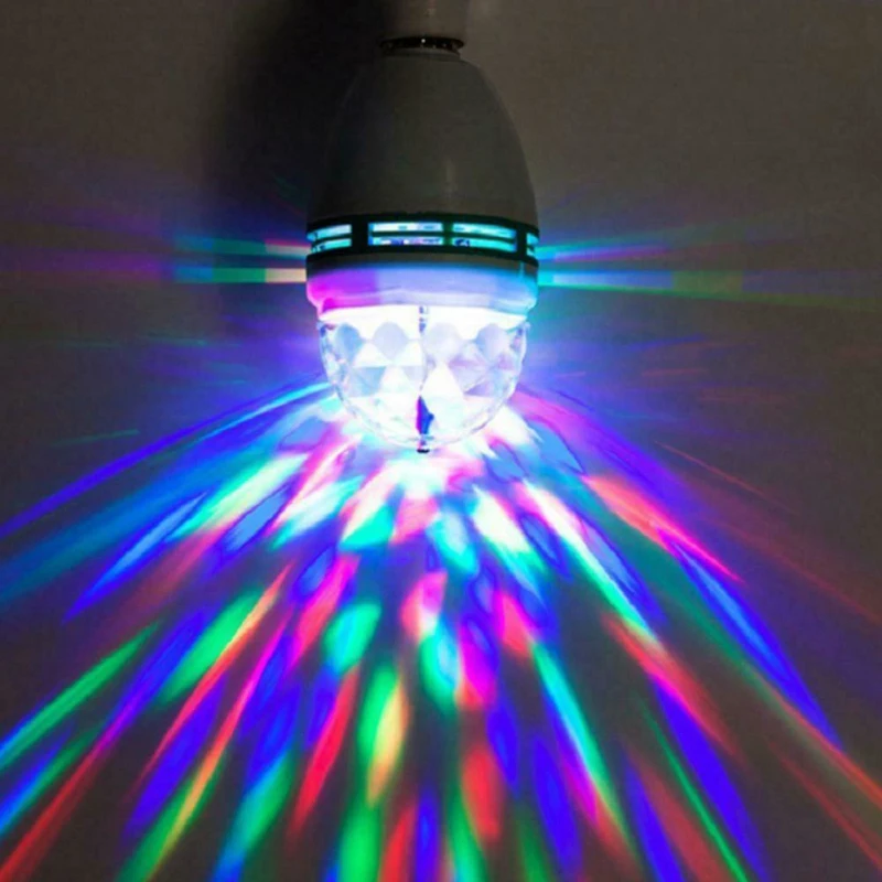 LED Color Rotating Stage Light Crystal Ball Auto Rotating LED Stage Light Bulb Disco Party Lamp Luminous Light Color RGB Lamp
LED Color Rotating Stage Light Crystal Ball Auto Rotating LED Stage Light Bulb Disco Party Lamp Luminous Light Color RGB Lamp