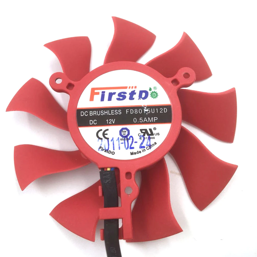 Вентилятор видеокарты FD8015U12D 12 В 0 5 А 75 мм для ZOTAC GTX260 GTX460 4 контакта | Компьютеры и