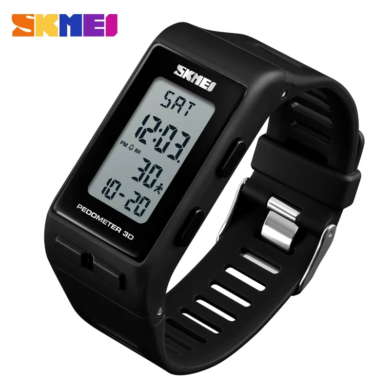 

SKMEI 3D Pedometer Sport Fitness Tracker Watch Fashion Men Women Wristwatches Calories Electronic Clock Ladies Watches 1363