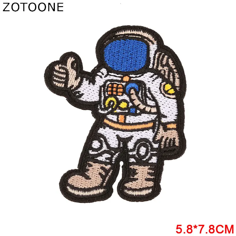 ZOTOONE 14pcs Random Mixed UFO Alien Planet Sew on Iron Embroidered Patches for Clothes Cheap Stickers Fabric Badge I - купить по