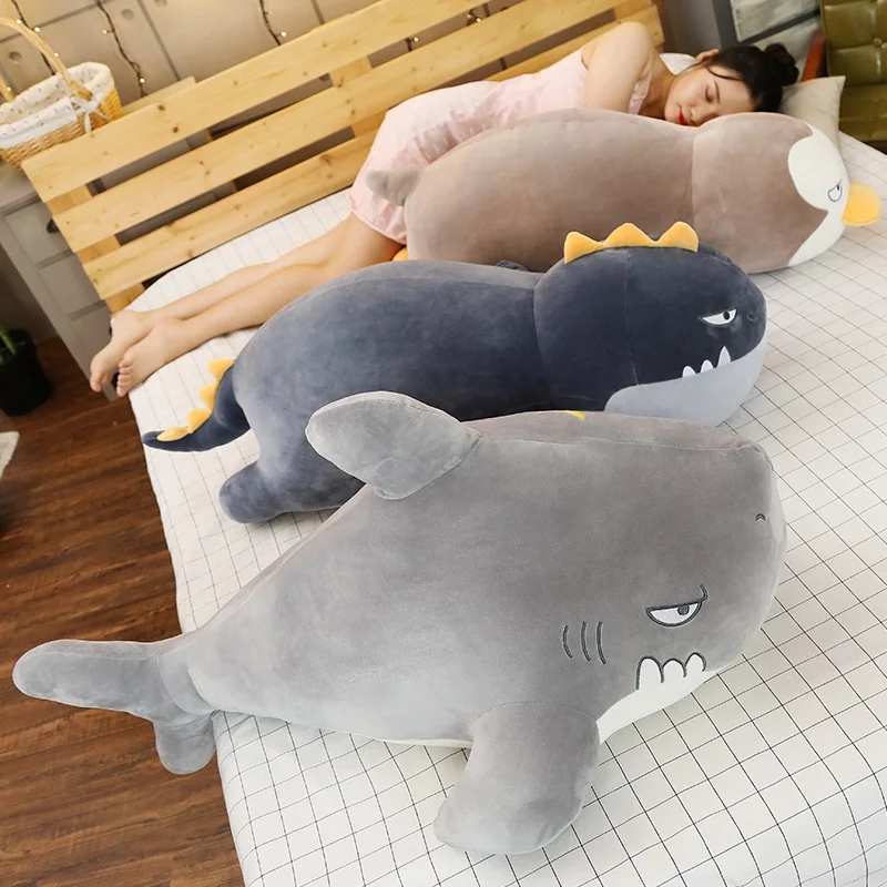 Soft Fat Penguin Shark Seal Plush Toy Stuffed Cartoon Sea Animal Doll Fashion Pillow Kids Girls Christmas Birthday Gift | Игрушки и