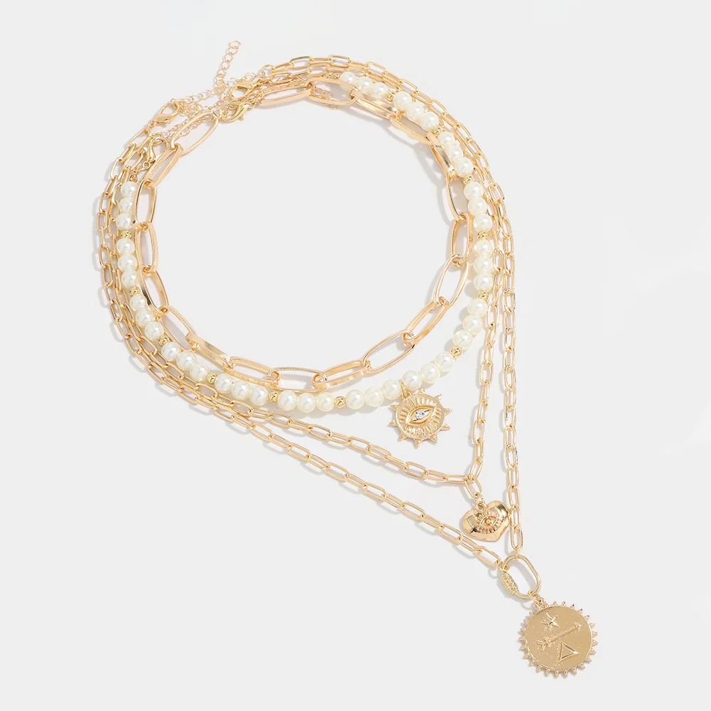 2021 Fashion Designer Charm Gold Jewelry Necklaces Layered Pearl Chain Choker For Women Accessories
2021 Fashion Designer Charm Gold Jewelry Necklaces Layered Pearl Chain Choker For Women Accessories