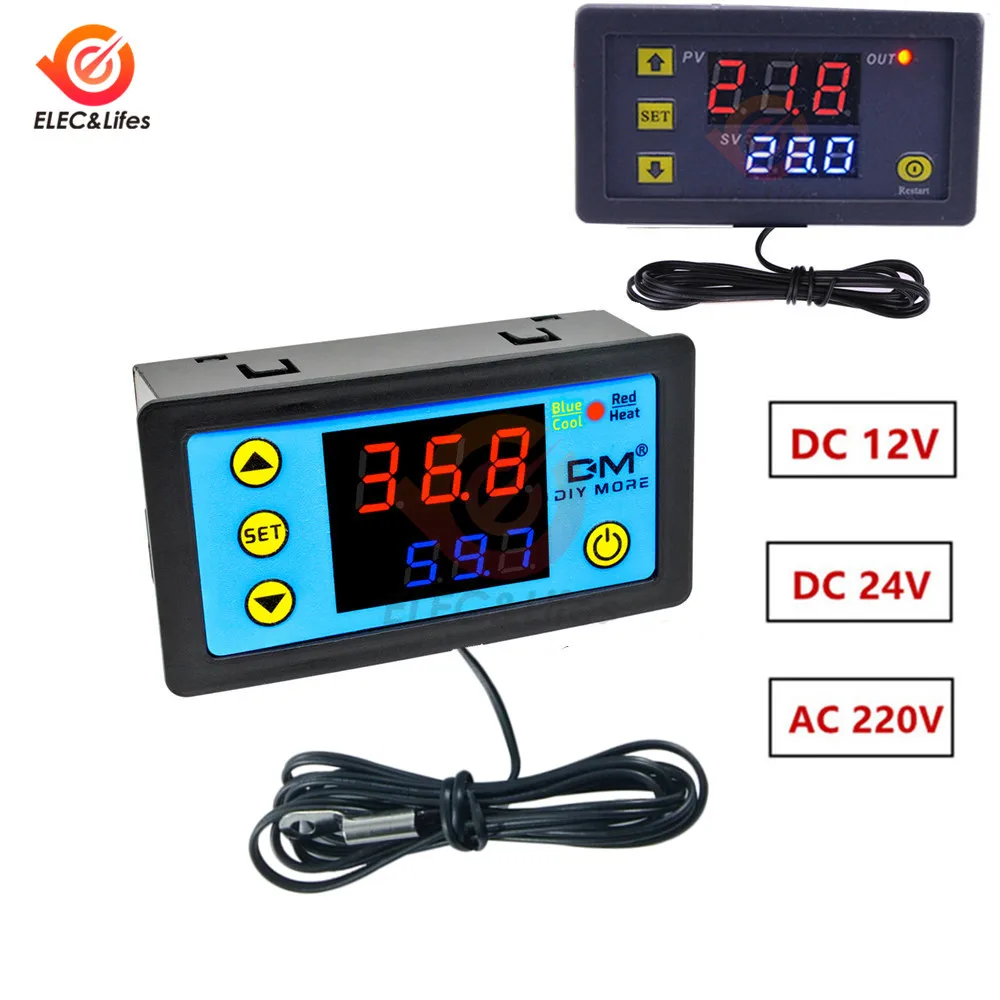 

W3230 W3231 Temperature Controller 12V 24V 110V 220V Digital Thermostat Thermoregulator for incubator box temperature meter test