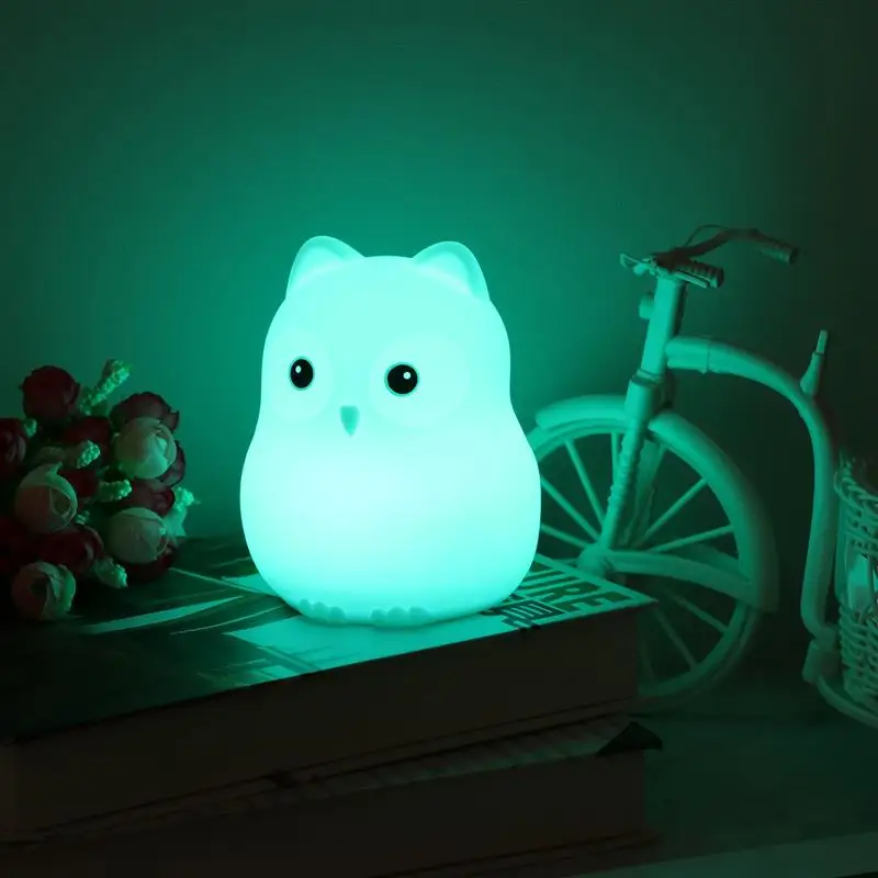 Remote Control And Hand Pat Sensor Control Silicone Night Light Owl Shape Remote Control Bedside Sleeping Lamp For Gift Home
Remote Control And Hand Pat Sensor Control Silicone Night Light Owl Shape Remote Control Bedside Sleeping Lamp For Gift Home