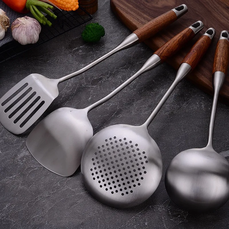 Stainless Steel Flower Pear Wood Kitchen Six-piece Set Of Cooking House Rosewood Shank For Home Kitchen Accessories
Stainless Steel Flower Pear Wood Kitchen Six-piece Set Of Cooking House Rosewood Shank For Home Kitchen Accessories