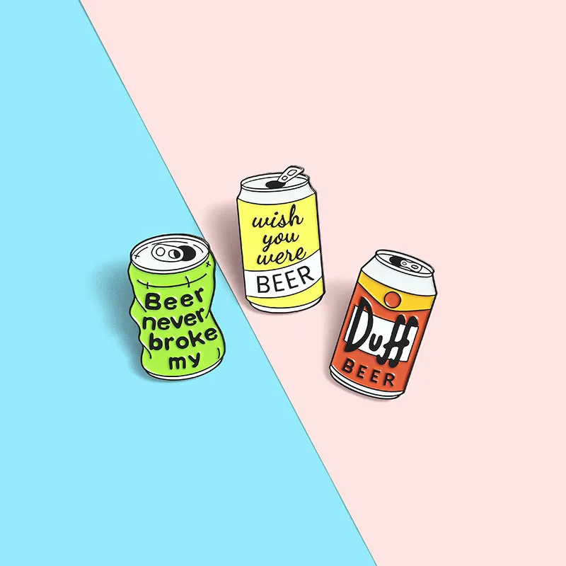 Jewelry Beer Lapel pin Broke my heart Enamel pin Tricolor Hip Hop Beer Can Badges Party Drink Brooches Badges Accessories
Jewelry Beer Lapel pin Broke my heart Enamel pin Tricolor Hip Hop Beer Can Badges Party Drink Brooches Badges Accessories