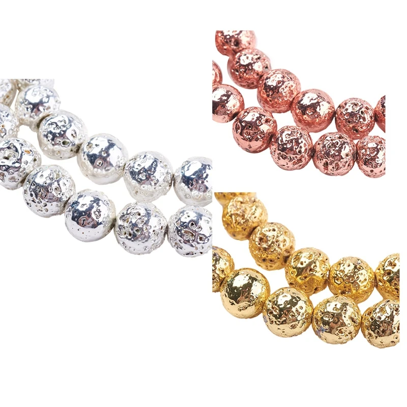195Pcs Color Water Gilded Lava Stone Beads Diy Handmade Round Beads Beaded Jewelry Accessories 10MM
195Pcs Color Water Gilded Lava Stone Beads Diy Handmade Round Beads Beaded Jewelry Accessories 10MM