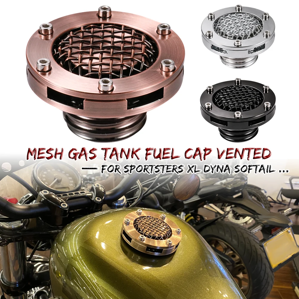 Motorcycl Mesh Gas Tank Fuel Cap Vented For Harley Touring Road King Dyna Softail Sportsters XL883 1982-2020 Right Hand Thread
Motorcycl Mesh Gas Tank Fuel Cap Vented For Harley Touring Road King Dyna Softail Sportsters XL883 1982-2020 Right Hand Thread