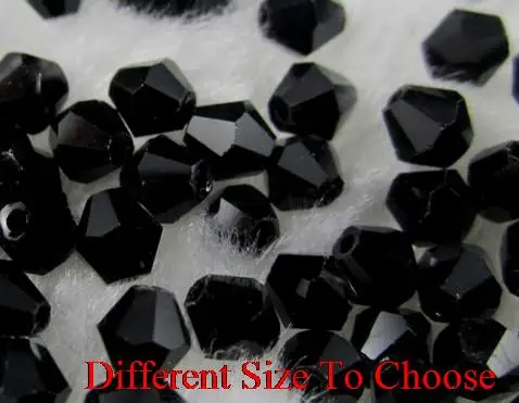 

4mm 6mm 3mm 1000Pcs/lot strand Bicone Faceted Glass Cuts Looses Crystal Beads Colored white clear AB black white whgh45