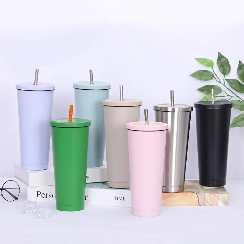 304 Stainless Steel Straw Cup Large Capacity Vacuum Solid Color Coffee Mug Tumbler Cup 750ML Water Bottle
304 Stainless Steel Straw Cup Large Capacity Vacuum Solid Color Coffee Mug Tumbler Cup 750ML Water Bottle