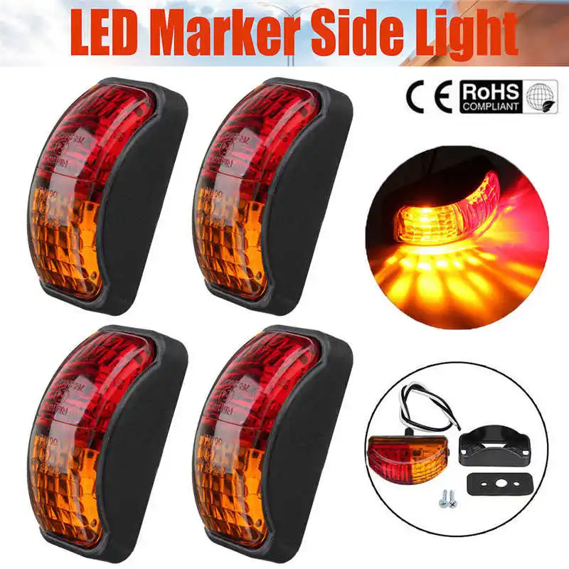 4PCS LED Lights 12 v Truck 4pcs 2 LED Red Amber Side Marker Lights Lamp Trailer Truck Lorry Caravan
4PCS LED Lights 12 v Truck 4pcs 2 LED Red Amber Side Marker Lights Lamp Trailer Truck Lorry Caravan