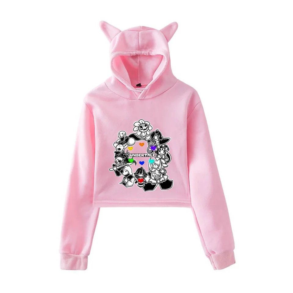 Sans Undertale Cropped Women Hoodie Sweatshirt Kawaii Cat ear Long Sleeve Hooded Pullover Crop Top Clothes Streetwear Teens Tops
Sans Undertale Cropped Women Hoodie Sweatshirt Kawaii Cat ear Long Sleeve Hooded Pullover Crop Top Clothes Streetwear Teens Tops