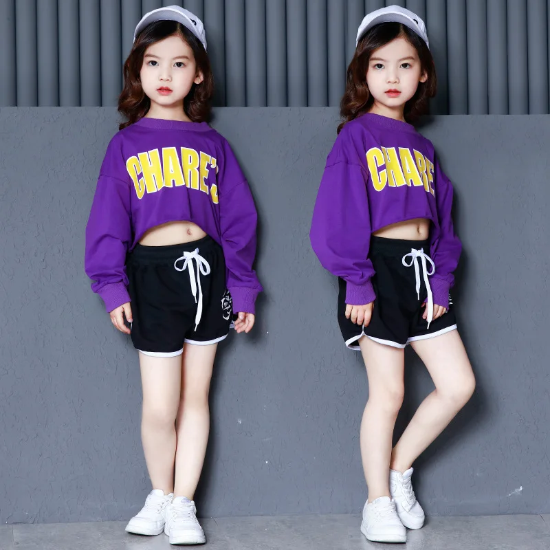 Girls Hip Hop Clothing Dance Costumes for Kids Jazz T Shirt Top Short Pant Ballroom Competition Dancing Costume Stage Outfits LJ
Girls Hip Hop Clothing Dance Costumes for Kids Jazz T Shirt Top Short Pant Ballroom Competition Dancing Costume Stage Outfits LJ