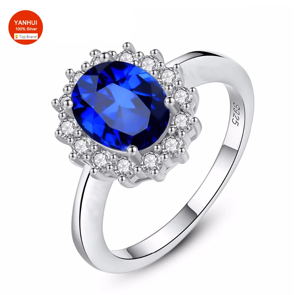 Princess Diana William Kate Sapphire Emerald Ruby Gemstone Rings for Women Wedding Engagement Jewelry Tibetan Silver 925 Ring
Princess Diana William Kate Sapphire Emerald Ruby Gemstone Rings for Women Wedding Engagement Jewelry Tibetan Silver 925 Ring
