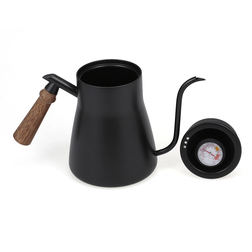 JOYLOVE Coffee Kettle With Thermometer Coffee Pot Wooden Handle
JOYLOVE Coffee Kettle With Thermometer Coffee Pot Wooden Handle